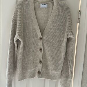 V-neck button up cardigan - linen blend